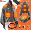 Stay Cozy Anywhere with the 2025 USB Heated Shawl Blanket - Rechargeable, Electric Warming Wrap for Men and Women with 3 Adjustable Heat Settings