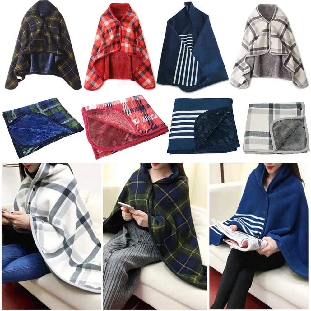 Cozy & Stylish Wearable Shawl Blanket - Perfect for Home, Office, and Travel!