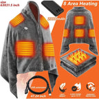 Stay Cozy Anywhere with the 2025 USB Heated Shawl Blanket - Rechargeable, Electric Warming Wrap for Men and Women with 3 Adjustable Heat Settings
