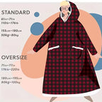 Super Long Flannel Blanket with Sleeves Winter Hoodies Sweatshirt Women Men Pullover Fleece Giant TV Blanket Oversized